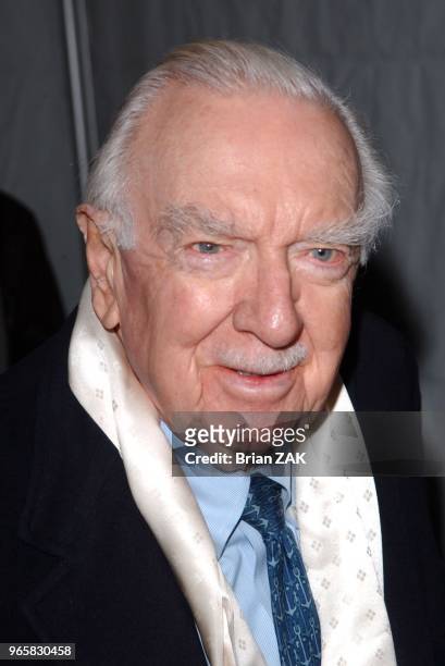 Walter Cronkite arrives to the 25th Anniversary of Raging Bull and Collector's Edition DVD Debut held at the Ziegfield Theater, New York City.