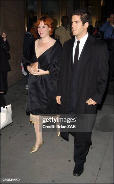 Molly Ringwald and husband arrives to the 2004 Princess Grace Awards held at Cipriani, New York City.