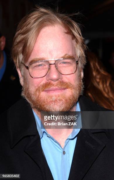Philip Seymour Hoffman arrives to the 25th Anniversary of Raging Bull and Collector's Edition DVD Debut held at the Ziegfield Theater, New York City.