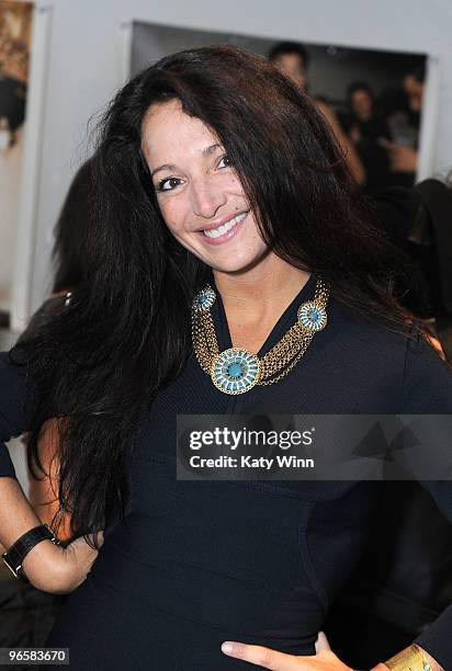 Emma Snowdon-Jones attends Mercedes-Benz Fashion Week at Bryant Park on February 11, 2010 in New York City.