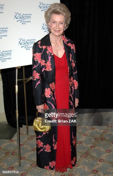 Dina Merrill arrives to The American Academy of Dramatic Arts celebrates its 120th anniversary and honor alumna Dina Merrill with its prestigious...