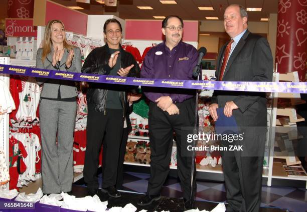 Tony Danza and Wendy Bellissimo at the Grand Opening of Babies-R-Us in Union Square, New York City BRIAN ZAK.