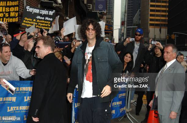 Howard Stern arrives to the "Late Show with David Letterman" at Ed Sullivan Theater, New York City BRIAN ZAK.