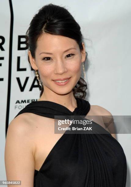 Lucy Liu arrives to the premiere of "Freedom's Fury" during the 5th Annual Tribeca Film Festival, New York City BRIAN ZAK.