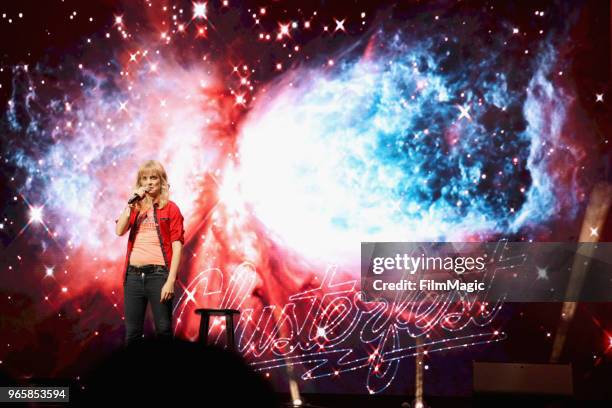 Maria Bamford performs on the Bill Graham Stage during Clusterfest at Civic Center Plaza and The Bill Graham Civic Auditorium on June 1, 2018 in San...