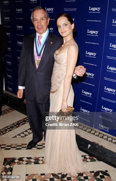 Mayor Michael Bloomberg and Mena Suvari arrives to The American Legacy Foundation's 2nd Annual "Honors" Event held at Cipriani, New York City.