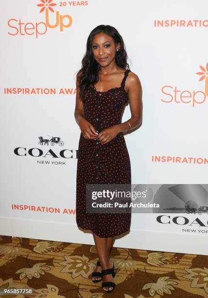 Actress Meagan Holder attends Step Up's 14th Annual Inspiration Awards at the Beverly Wilshire Four Seasons Hotel on June 1, 2018 in Beverly Hills,...