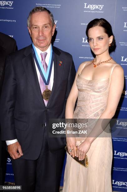 Mayor Michael Bloomberg and Mena Suvari arrives to The American Legacy Foundation's 2nd Annual "Honors" Event held at Cipriani, New York City.