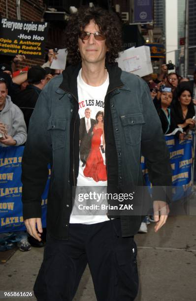 Howard Stern arrives to the "Late Show with David Letterman" at Ed Sullivan Theater, New York City BRIAN ZAK.