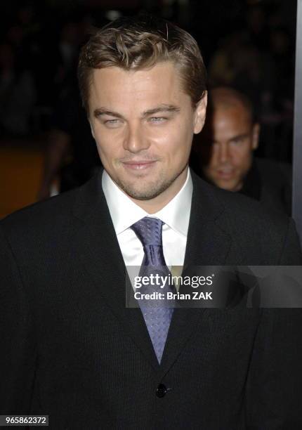 Leonardo DiCaprio arrives to the New York Premiere of "The Departed" held at the Ziegfeld Theater, New York City BRIAN ZAK.