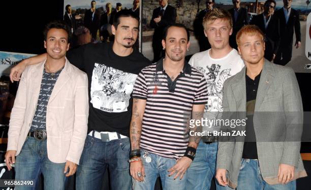 Backstreet Boys members Howie Dorough, Kevin Richardson, A.J. McLean, Nick Carter and Brian Littrell make an appearance to sign copies of their new...