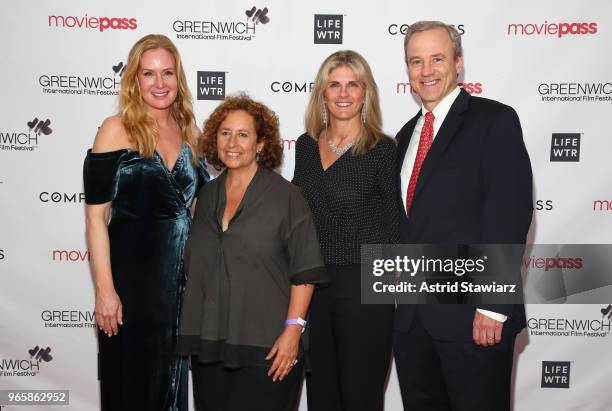 Greenwich International Film Festival Director of Programming and Founder Colleen deVeer, filmmaker Kim Snyder, Leah Begg, and Dr. William Begg...