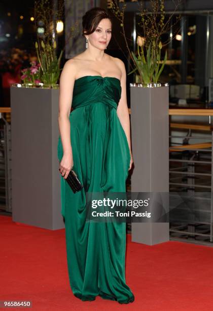 Actress Martina Gedeck attends the 'Tuan Yuan' Premiere during day one of the 60th Berlin International Film Festival at the Berlinale Palast on...