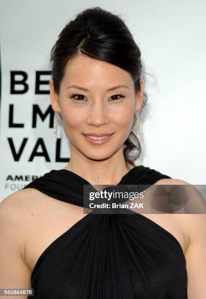 Lucy Liu arrives to the premiere of "Freedom's Fury" during the 5th Annual Tribeca Film Festival, New York City BRIAN ZAK.