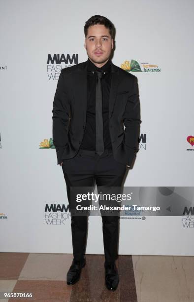William Valdes is seen at the Miami Fashion Week 2018 Benefit Gala on June 1, 2018 in Miami, Florida.