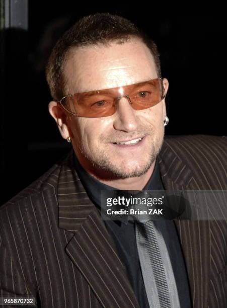 Bono arrives to the New York Premiere of "The Departed" held at the Ziegfeld Theater, New York City BRIAN ZAK.