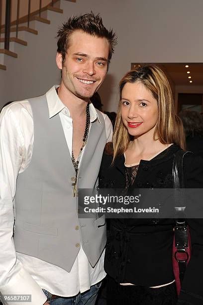 Actor Christopher Backus and actress Mira Sorvino attend a luncheon celebrating INGLOURIOUS BASTERDS at the private home of Katharina Otto-Bernstein...