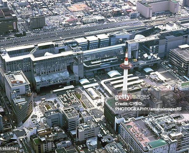 kyoto station, kyoto city, kyoto prefecture, japan - kyoto station stock pictures, royalty-free photos & images