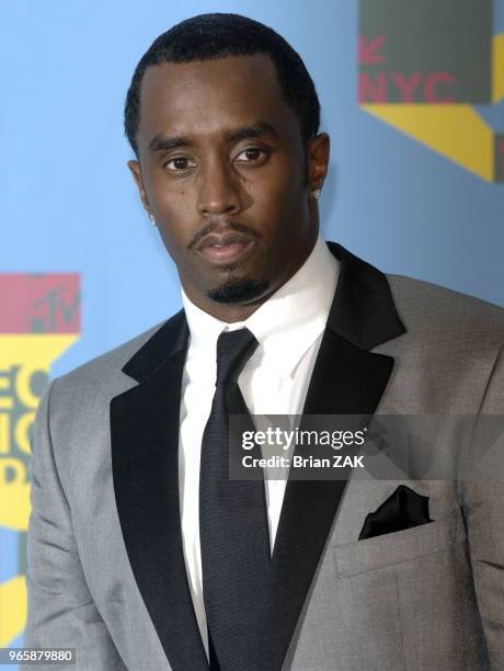 Sean Combs poses in the press room during the 2006 MTV Video Music Awards at Radio City Music Hall, New York City BRIAN ZAK.