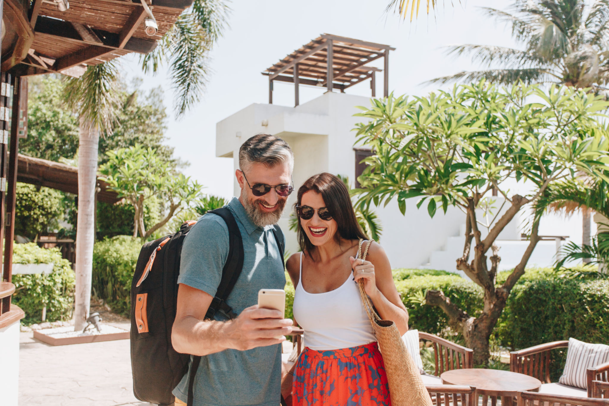 Couple on a honeymoon trip Couple on a honeymoon trip