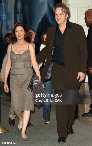 Susan Sarandon and Tim Robbins arrive at the opening night for "Three Days of Rain" at the Bernard Jacobs Theatre, New York City BRIAN ZAK.