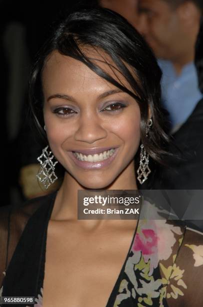 Zoe Saldana arrives to the 4th Annual People Espanol's "50 Most Beautiful" party held at Capitale, New York City BRIAN ZAK.