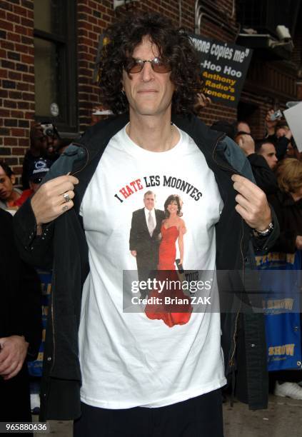 Howard Stern arrives to the "Late Show with David Letterman" at Ed Sullivan Theater, New York City BRIAN ZAK.