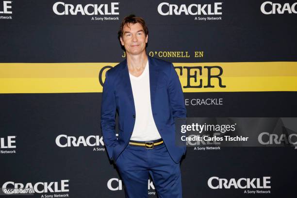 Actor Jerry O'Connell poses during a photocall to promote 'Carter' a new Crakle originals Tv Series at St. Regis Hotel on May 30, 2018 in Mexico...