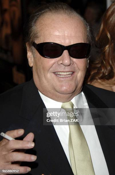 Jack Nicholson arrives to the New York Premiere of "The Departed" held at the Ziegfeld Theater, New York City BRIAN ZAK.