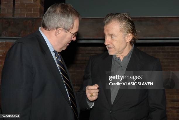 Pace University President David A. Caputo and actor and Actors Studio co-President Harvey Keitel at The Actors Studio and Pace University's...