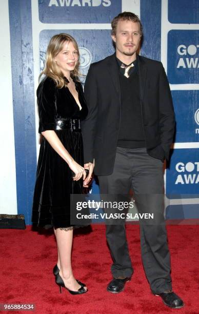 New York, NY - NOV. 30, 2005: Actor Heath Ledger and girlfriend Michelle Williams attend the IFP's 15th Annual Gotham Awards, which celebrates the...