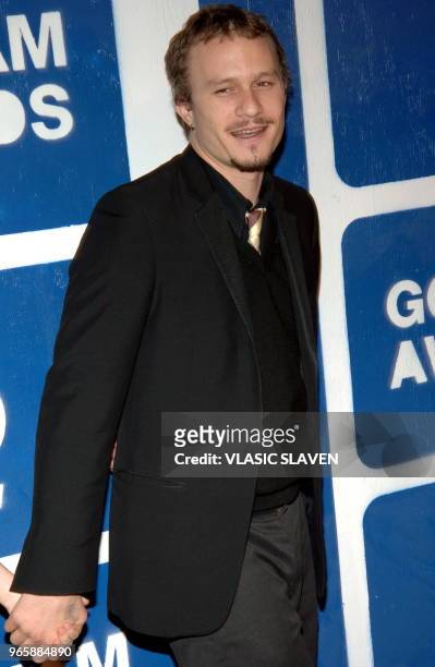New York, NY - NOV. 30, 2005: Actor Heath Ledger attends the IFP's 15th Annual Gotham Awards, which celebrates the authentic voices behind and in...