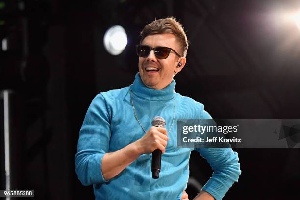 Jorma Taccone of The Lonely Island performs on the Colossal Stage during Clusterfest at Civic Center Plaza and The Bill Graham Civic Auditorium on...