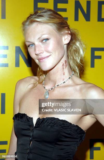 New York, NY - OCT. 29, 2005: Model Shirley Mallman attends the Fendi 80th Anniversary All Hallow's Eve party hosted by Karl Lagerfeld, in New York,...