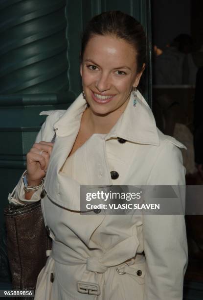 Coralie Charriol arrives at "Waist Down - Skirts by Miuccia Prada", Prada's unique exhibition opening with party at Soho Epicenter store, in New...