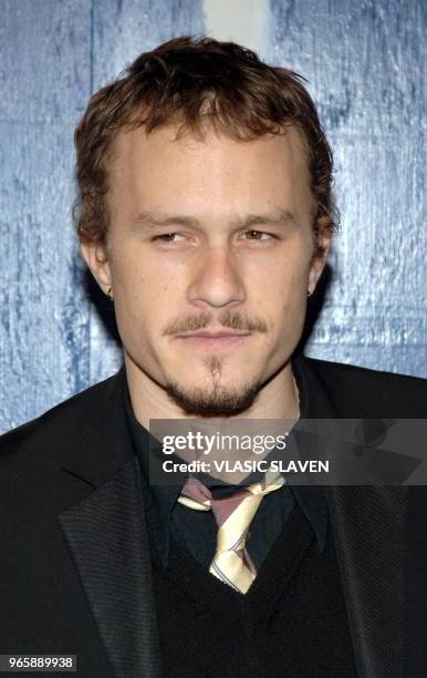 New York, NY - NOV. 30, 2005: Actor Heath Ledger attends the IFP's 15th Annual Gotham Awards, which celebrates the authentic voices behind and in...