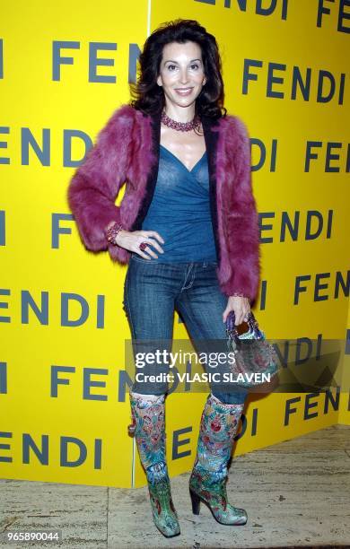 New York, NY - OCT. 29, 2005: Fe Saracino Fendi attends the Fendi 80th Anniversary All Hallow's Eve party hosted by Karl Lagerfeld, in New York, NY,...