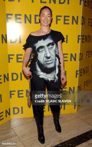 New York, NY - OCT. 29, 2005: Cecilia Dean attends the Fendi 80th Anniversary All Hallow's Eve party hosted by Karl Lagerfeld, in New York, NY, on...