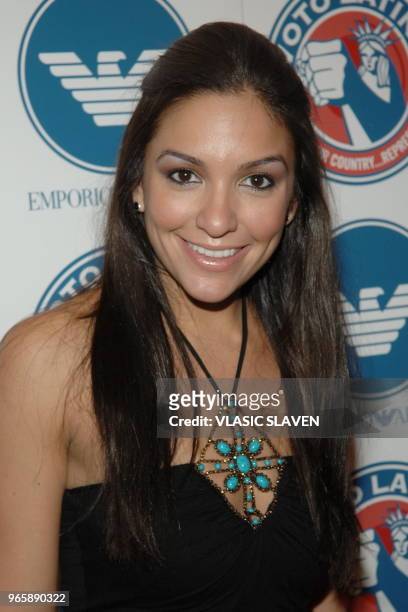 Fuse Network hostess Marienela Pereya attends the 1st Year Anniversary of "Voto Latino" at Emporio Armani Boutique at Madison Avenue in New York, NY...
