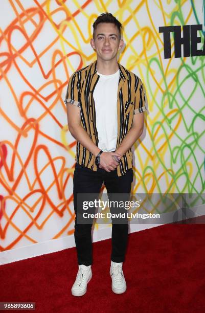 Actor Kevin McHale attends the Champions of Pride hosted by Beverly Center and The Advocate at Farmhouse on June 1, 2018 in Los Angeles, California.