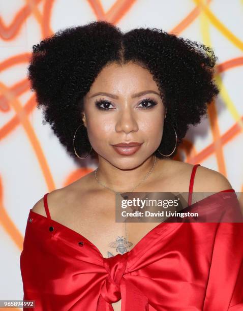 Actress Shalita Grant attends the Champions of Pride hosted by Beverly Center and The Advocate at Farmhouse on June 1, 2018 in Los Angeles,...