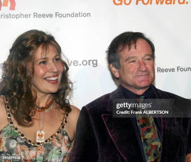 New York, NY Nov 17, 2005 Dana Reeve and Robin Williams at A MAGICAL EVENING by the Christopher Reeve Foundation honoring Catherine Zeta-Jones and...