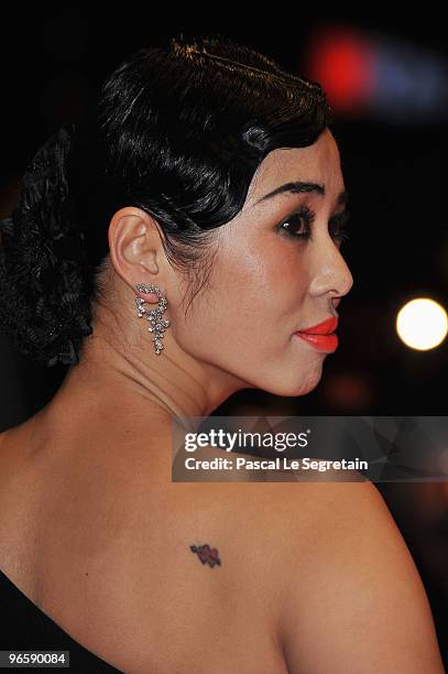 Actress and jury member Yu Nan attends the 'Tuan Yuan' Premiere during day one of the 60th Berlin International Film Festival at the Berlinale Palast...