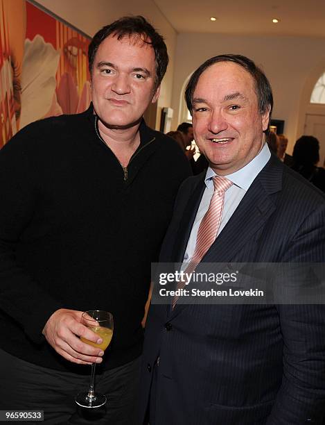 Director Quentin Tarantino and Consul General of Austria- Ernst Peter Brezovsky attend a luncheon celebrating INGLOURIOUS BASTERDS at the private...