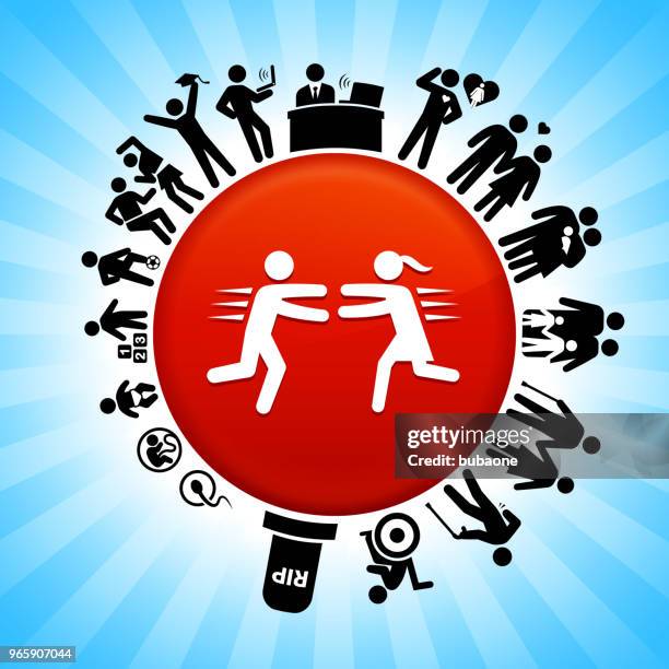 couple lifecycle stages of life background - student parent computer stock illustrations
