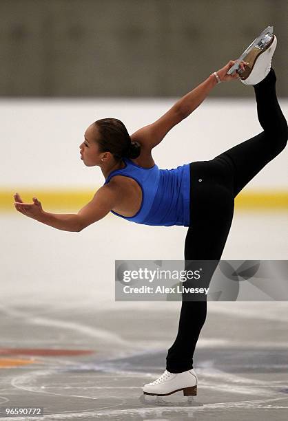 Cheltzie Lee of Australia in action during the Ladies Figure Skating Training at the Trout Lake Centre ahead of the Vancouver 2010 Winter Olympics on...