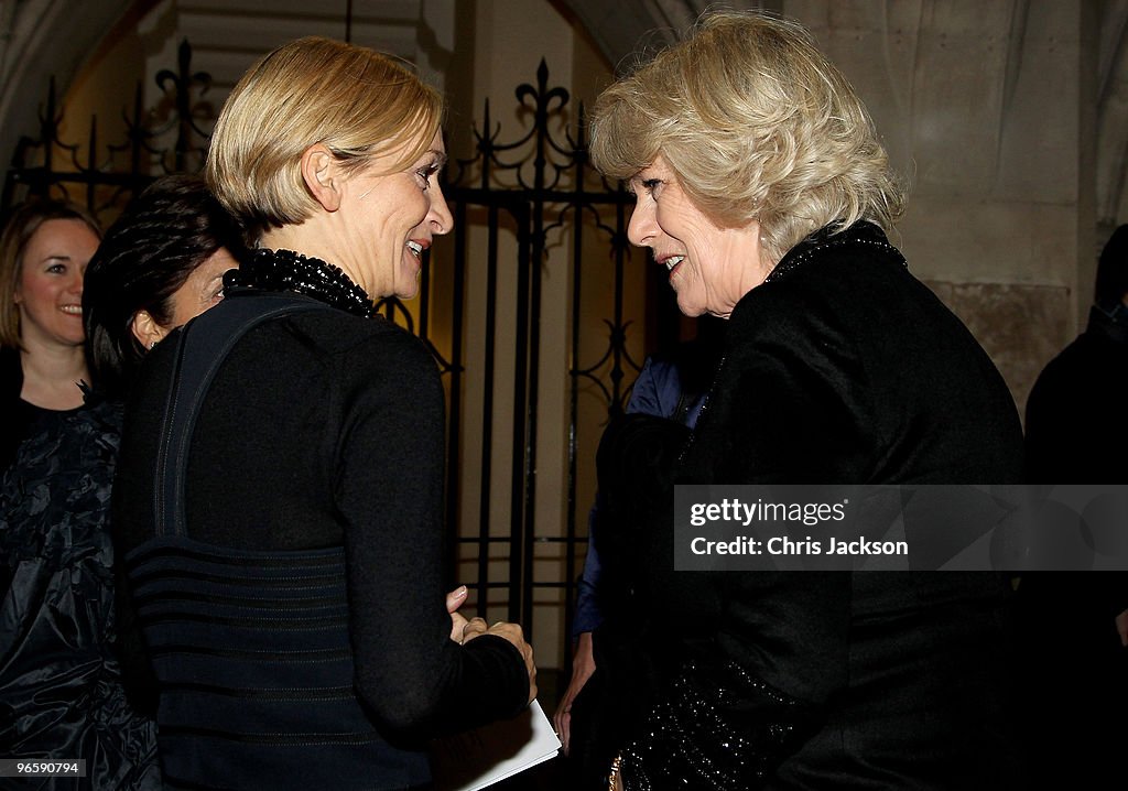 The Duchess Of Cornwall Attends Anna Valentine Charity Show