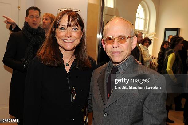 Actress Karen Allen and actor Bob Balaban attend a luncheon celebrating INGLOURIOUS BASTERDS at the private home of Katharina Otto-Bernstein and...