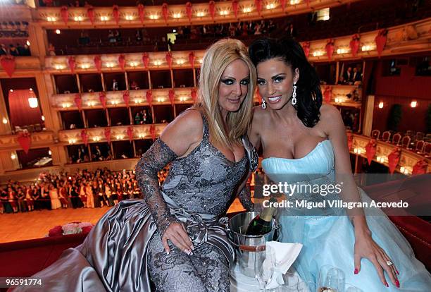 Irene Mayer and Katie Price attend the Vienna Opera Ball on February 11, 2010 in Vienna, Austria.