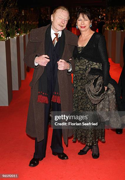 Otto Sander and wife Monika Hansen attend the 'Tuan Yuan' Premiere during day one of the 60th Berlin International Film Festival at the Berlinale...